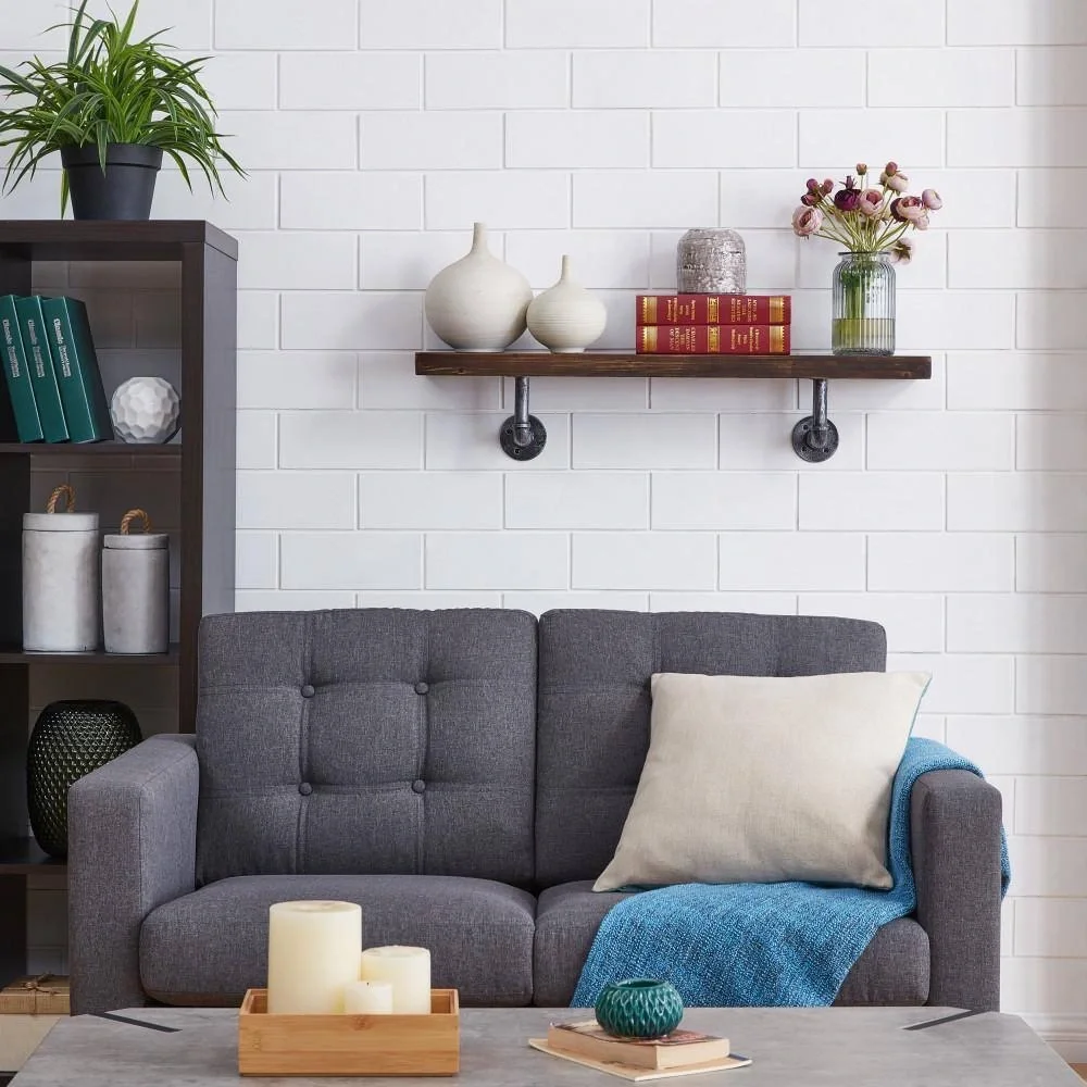 Industrial wall shelf